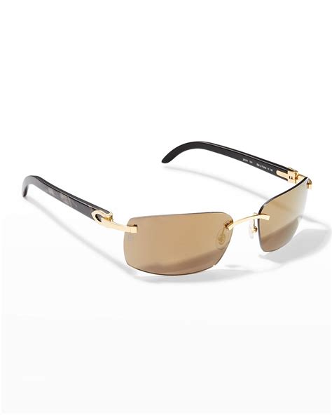 occhiali uomo cartier|cartier rimless sunglasses men's.